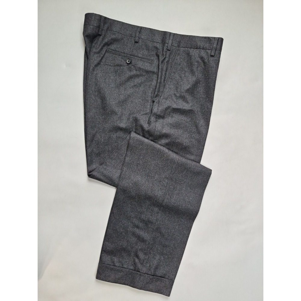 Brooks Brothers 1818 Regent Men 40x31 Flat Front Wool Dress Pants Charcoal Gray